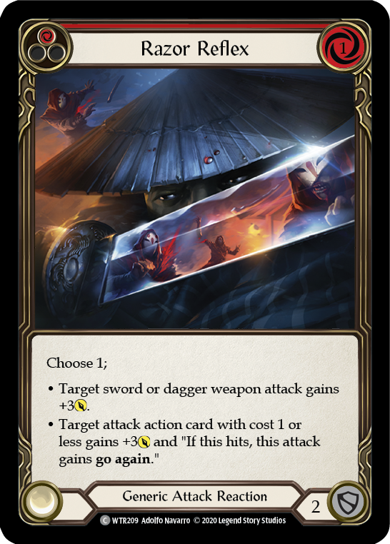 Flesh and Blood TCG | Razor Reflex (Red) [U-WTR209] (Welcome to Rathe Unlimited)  Unlimited Rainbow Foil | The Nerd Merchant