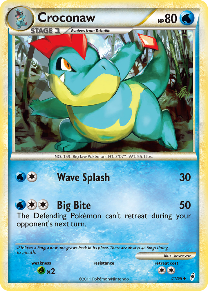 Pokemon | Croconaw (41/95) [HeartGold & SoulSilver: Call of Legends] | The Nerd Merchant