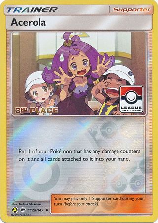 Pokemon | Acerola (112a/147) (League Promo 3rd Place) [Sun & Moon: Burning Shadows] | The Nerd Merchant