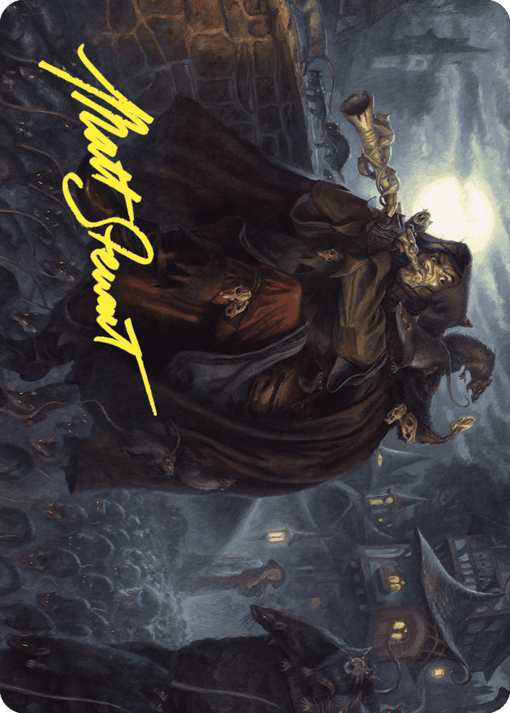 Magic | Totentanz, Swarm Piper Art Card (Gold-Stamped Signature) [Wilds of Eldraine Art Series] | The Nerd Merchant