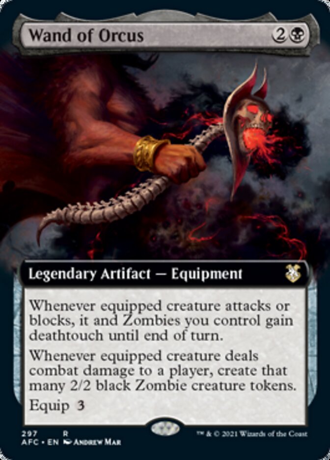 Magic | Wand of Orcus (Extended Art) [Dungeons & Dragons: Adventures in the Forgotten Realms Commander] | The Nerd Merchant