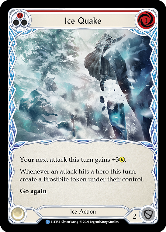 Flesh and Blood TCG | Ice Quake (Red) [ELE151] (Tales of Aria)  1st Edition Rainbow Foil | The Nerd Merchant