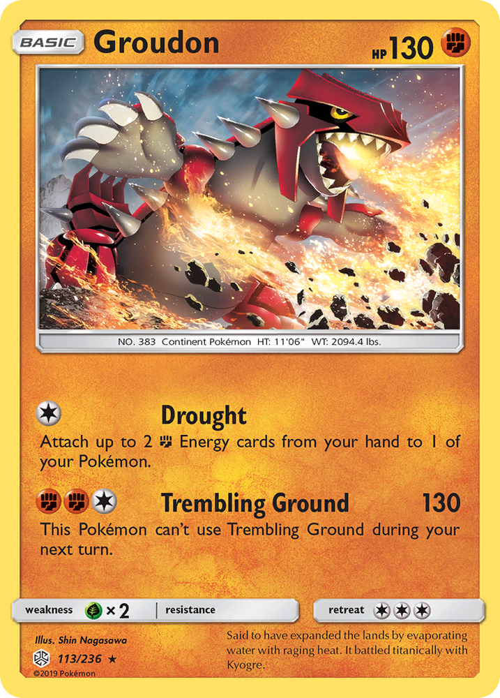 Pokemon| Groudon (113/236) [Sun & Moon: Cosmic Eclipse] | The Nerd Merchant