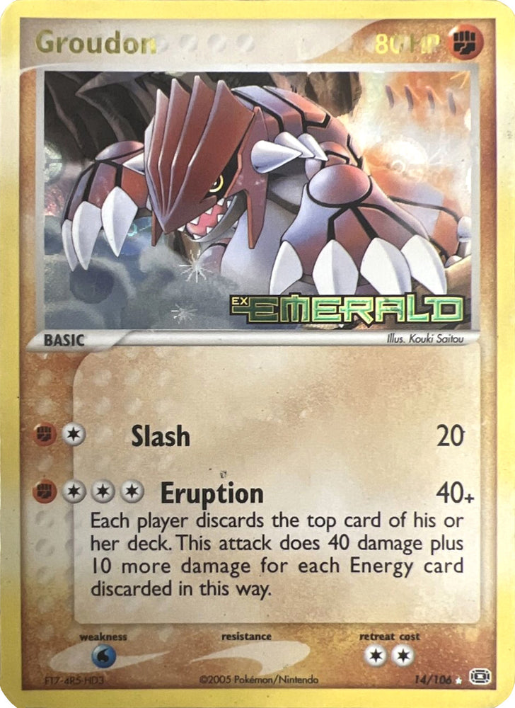 Pokemon | Groudon (14/106) (Stamped) [EX: Emerald] | The Nerd Merchant