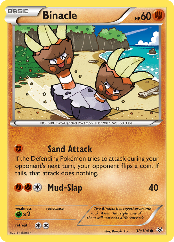 Pokemon | Binacle (38/108) [XY: Roaring Skies] | The Nerd Merchant