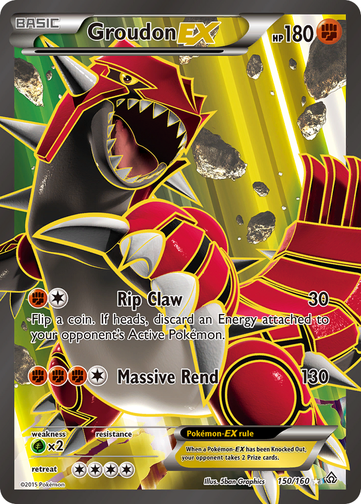 Pokemon | Groudon EX (150/160) [XY: Primal Clash] | The Nerd Merchant