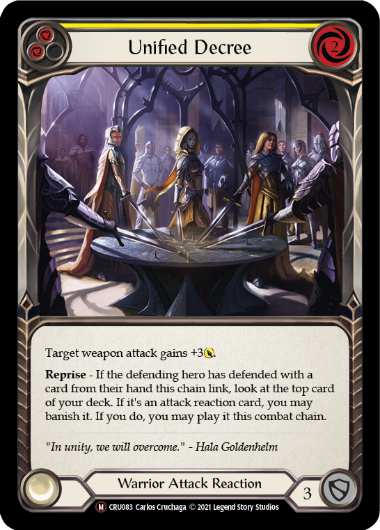 Flesh and Blood TCG | Unified Decree [U-CRU083] (Crucible of War Unlimited)  Unlimited Normal | The Nerd Merchant