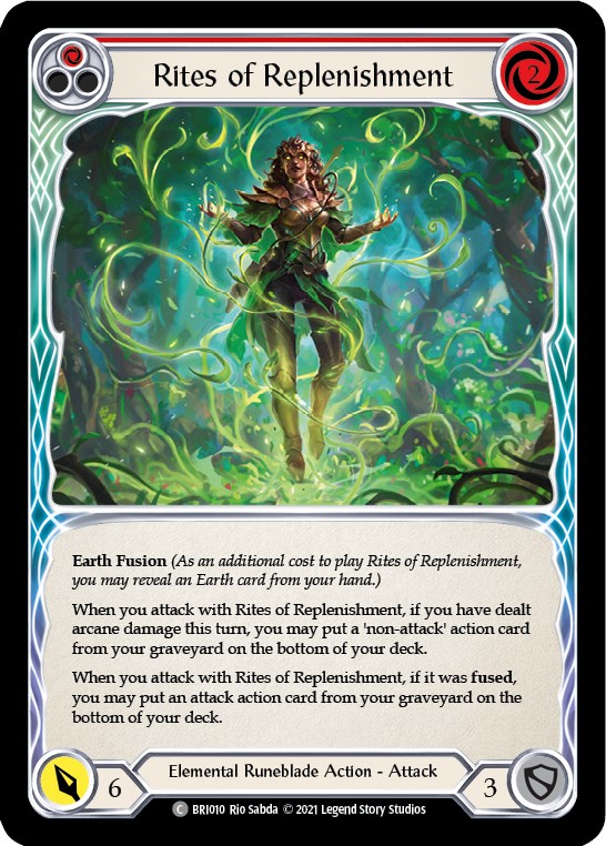 Flesh and Blood TCG | Rites of Replenishment (Red) [BRI010] (Tales of Aria Briar Blitz Deck)  1st Edition Normal | The Nerd Merchant