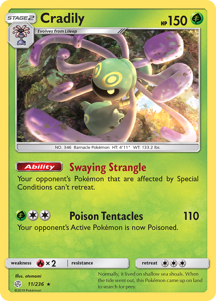 Pokemon| Cradily (11/236) [Sun & Moon: Cosmic Eclipse] | The Nerd Merchant