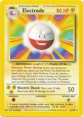 Pokemon | Electrode (21/102) [Base Set Unlimited] | The Nerd Merchant