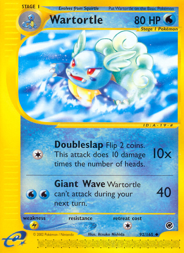 Pokemon | Wartortle (92/165) [Expedition: Base Set] | The Nerd Merchant