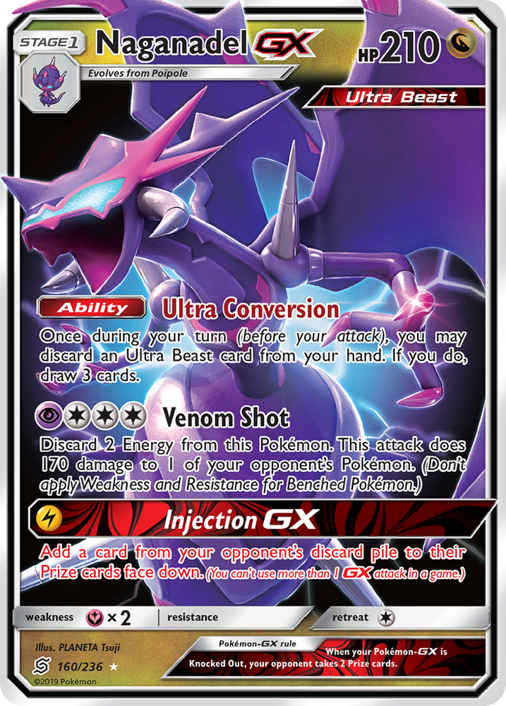 Pokemon | Naganadel GX (160/236) [Sun & Moon: Unified Minds] | The Nerd Merchant