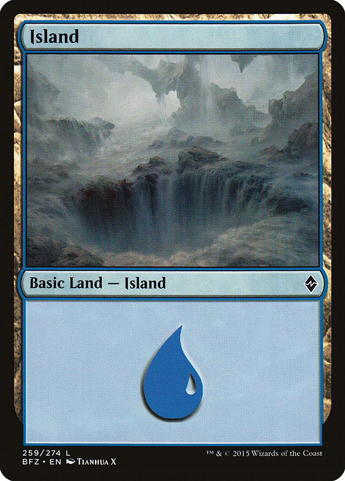 Magic | Island (259) [Battle for Zendikar] | The Nerd Merchant