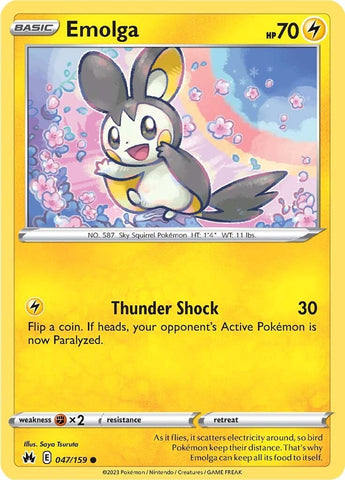 Pokemon | Emolga (047/159) [Sword & Shield: Crown Zenith] | The Nerd Merchant