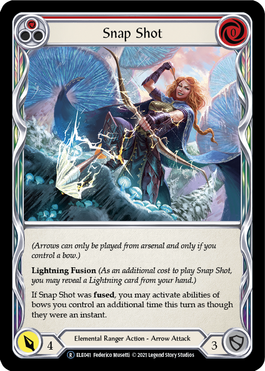 Flesh and Blood TCG | Snap Shot (Red) [U-ELE041] (Tales of Aria Unlimited)  Unlimited Rainbow Foil | The Nerd Merchant