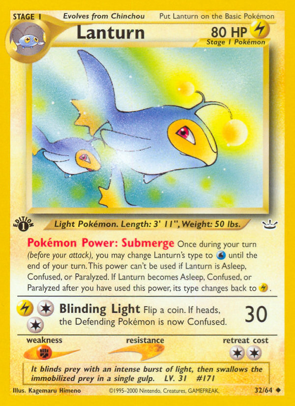 Pokemon | Lanturn (32/64) [Neo Revelation 1st Edition] | The Nerd Merchant