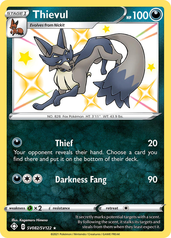 Pokemon | Thievul (SV082/SV122) [Sword & Shield: Shining Fates] | The Nerd Merchant