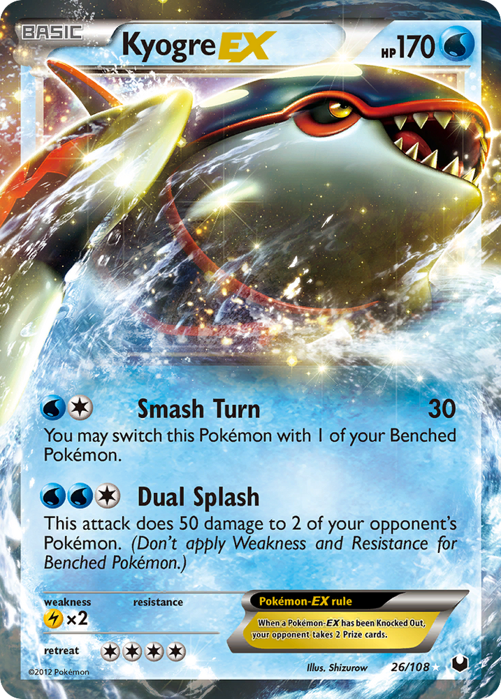 Pokemon | Kyogre EX (26/108) [Black & White: Dark Explorers] | The Nerd Merchant
