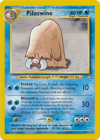 Pokemon | Piloswine (44/111) [Neo Genesis Unlimited] | The Nerd Merchant