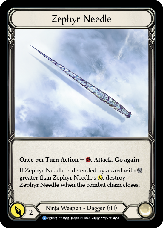 Flesh and Blood TCG | Zephyr Needle [CRU051] (Crucible of War)  1st Edition Normal | The Nerd Merchant