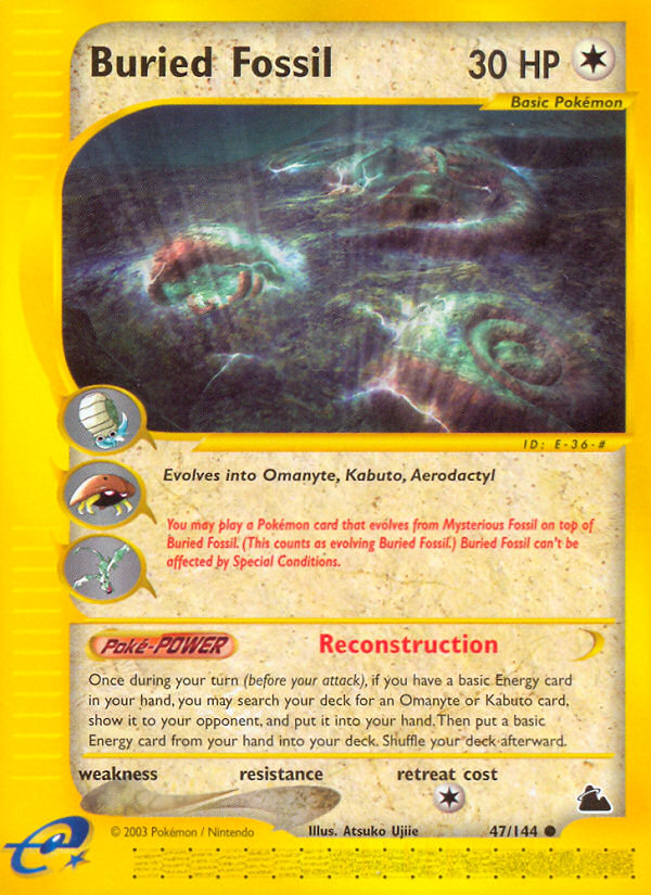 Pokemon | Buried Fossil (47/144) [Skyridge] | The Nerd Merchant