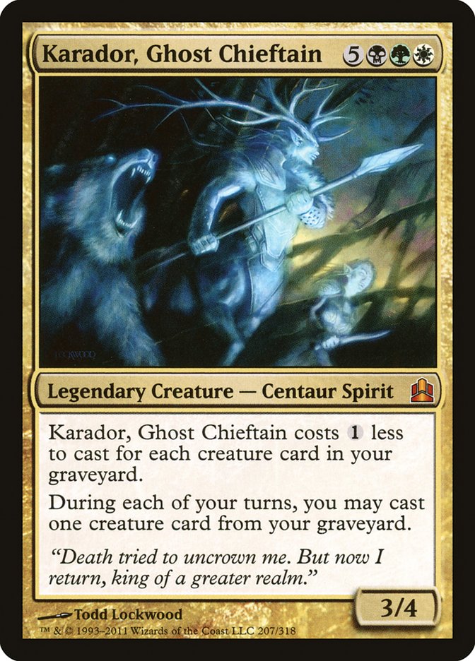 Magic | Karador, Ghost Chieftain [Commander 2011] | The Nerd Merchant