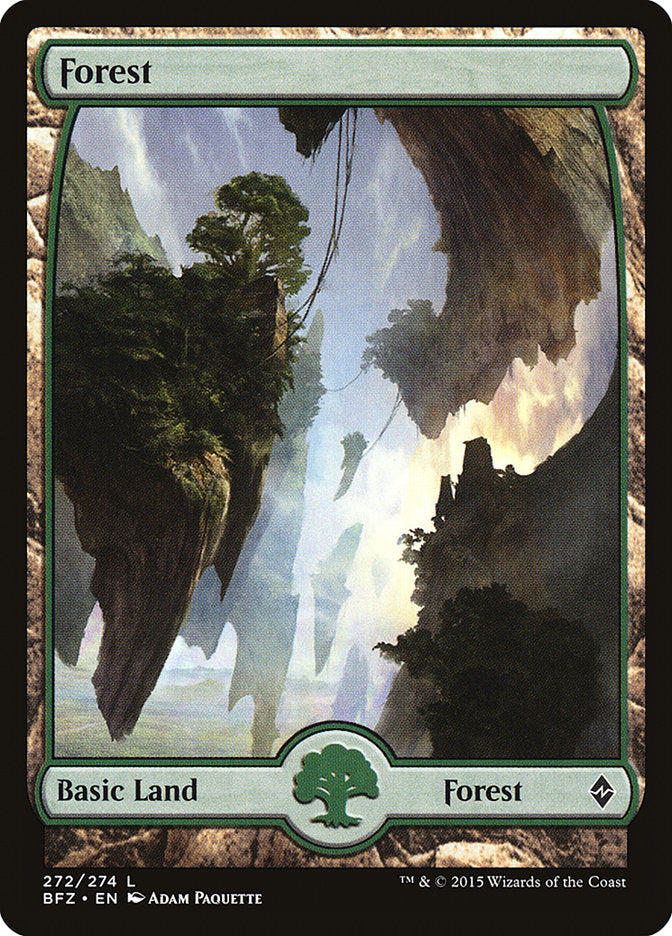 Magic | Forest (272) (Full Art) [Battle for Zendikar] | The Nerd Merchant