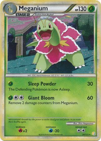 Pokemon | Meganium (26/123) (Cracked Ice Holo) [HeartGold & SoulSilver: Base Set] | The Nerd Merchant