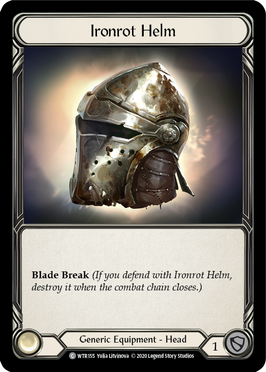 Flesh and Blood TCG | Ironrot Helm [U-WTR155] (Welcome to Rathe Unlimited)  Unlimited Rainbow Foil | The Nerd Merchant