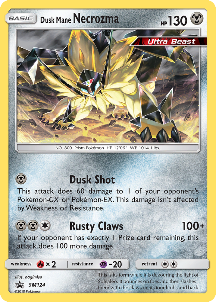 Pokemon | Dusk Mane Necrozma (SM124) [Sun & Moon: Black Star Promos] | The Nerd Merchant