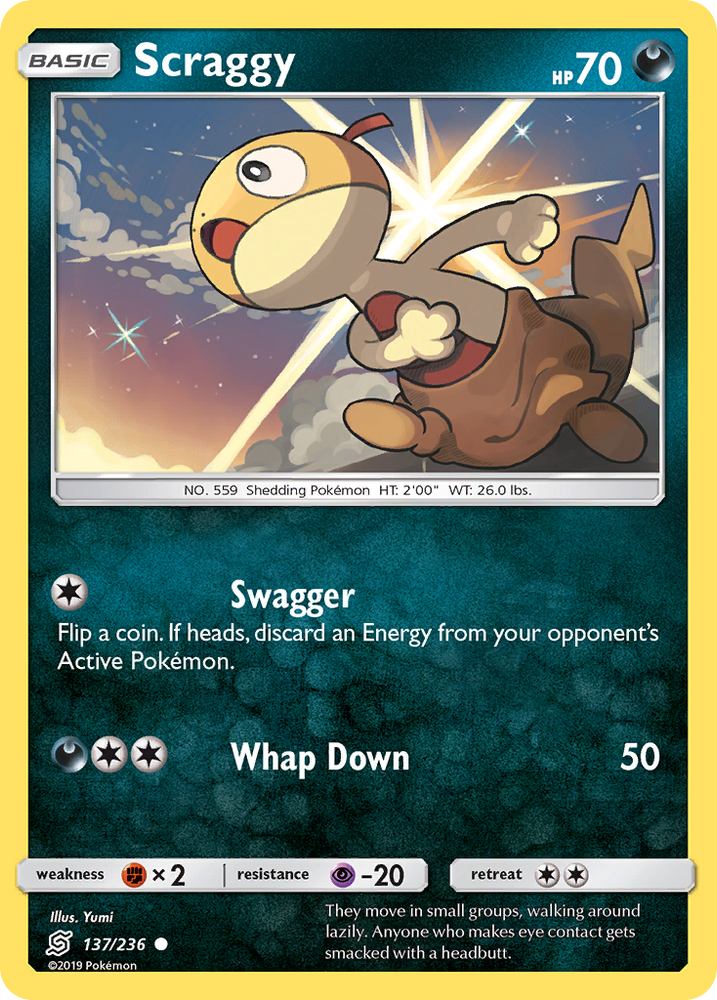 Pokemon | Scraggy (137/236) [Sun & Moon: Unified Minds] | The Nerd Merchant