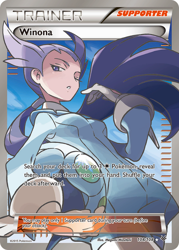 Pokemon | Winona (108/108) [XY: Roaring Skies] | The Nerd Merchant