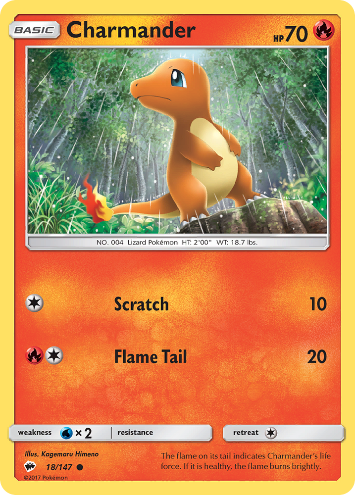Pokemon | Charmander (18/147) [Sun & Moon: Burning Shadows] | The Nerd Merchant