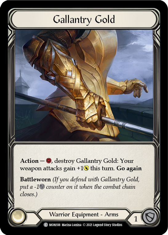 Flesh and Blood TCG | Gallantry Gold [MON108] (Monarch)  1st Edition Normal | The Nerd Merchant