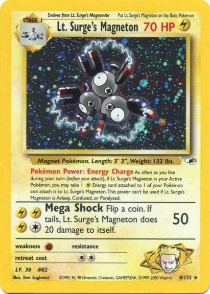 Pokemon | Lt. Surge's Magneton (8/132) [Gym Heroes Unlimited] | The Nerd Merchant