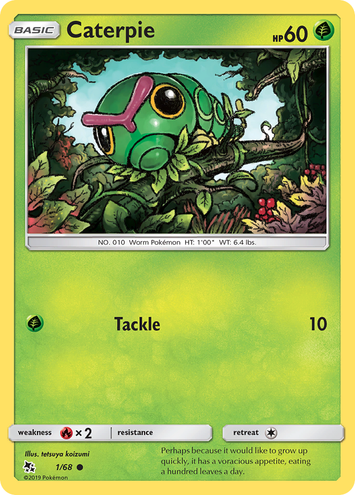 Pokemon | Caterpie (1/68) [Sun & Moon: Hidden Fates] | The Nerd Merchant