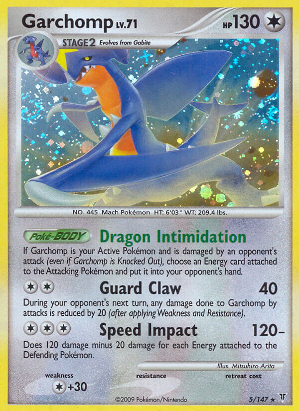 Pokemon | Garchomp (5/147) (Cracked Ice Holo) (Theme Deck Exclusive) [Platinum: Supreme Victors] | The Nerd Merchant
