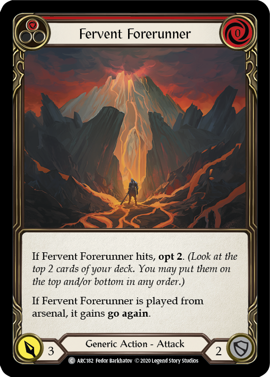 Flesh and Blood TCG | Fervent Forerunner (Red) [U-ARC182] (Arcane Rising Unlimited)  Unlimited Rainbow Foil | The Nerd Merchant