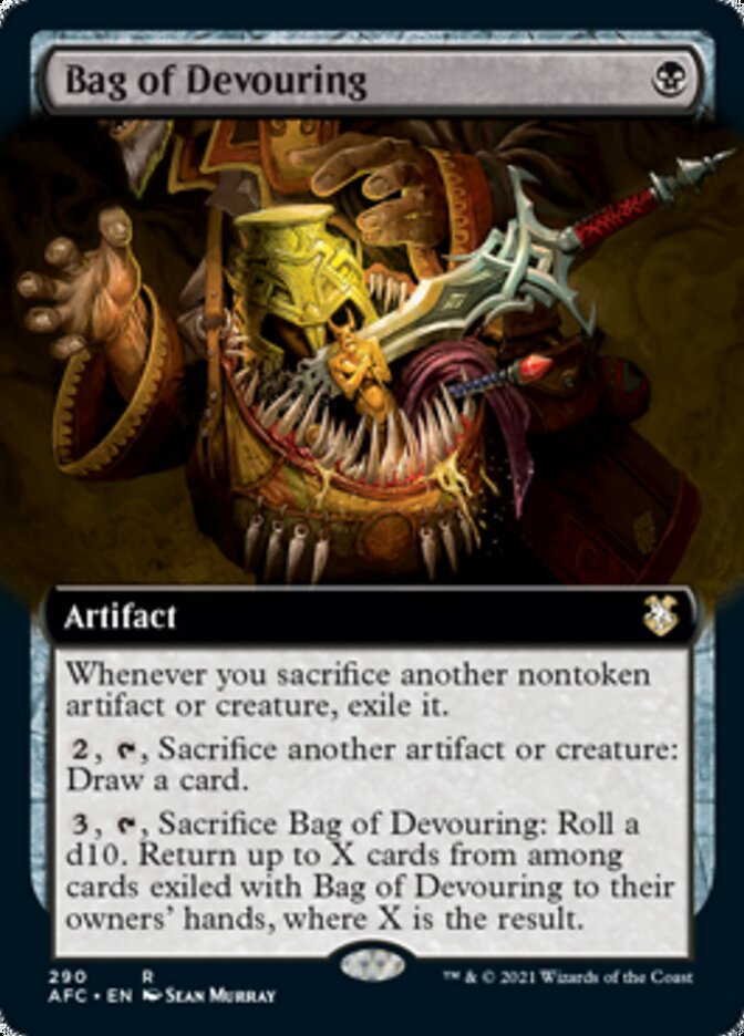 Magic | Bag of Devouring (Extended Art) [Dungeons & Dragons: Adventures in the Forgotten Realms Commander] | The Nerd Merchant