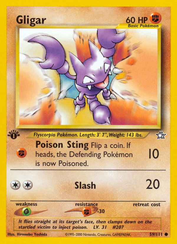 Pokemon | Gligar (59/111) [Neo Genesis 1st Edition] | The Nerd Merchant