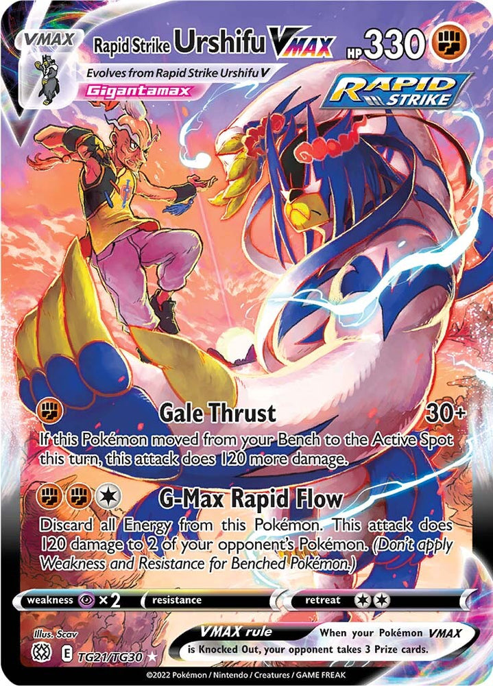 Pokemon | Rapid Strike Urshifu VMAX (TG21/TG30) [Sword & Shield: Brilliant Stars] | The Nerd Merchant