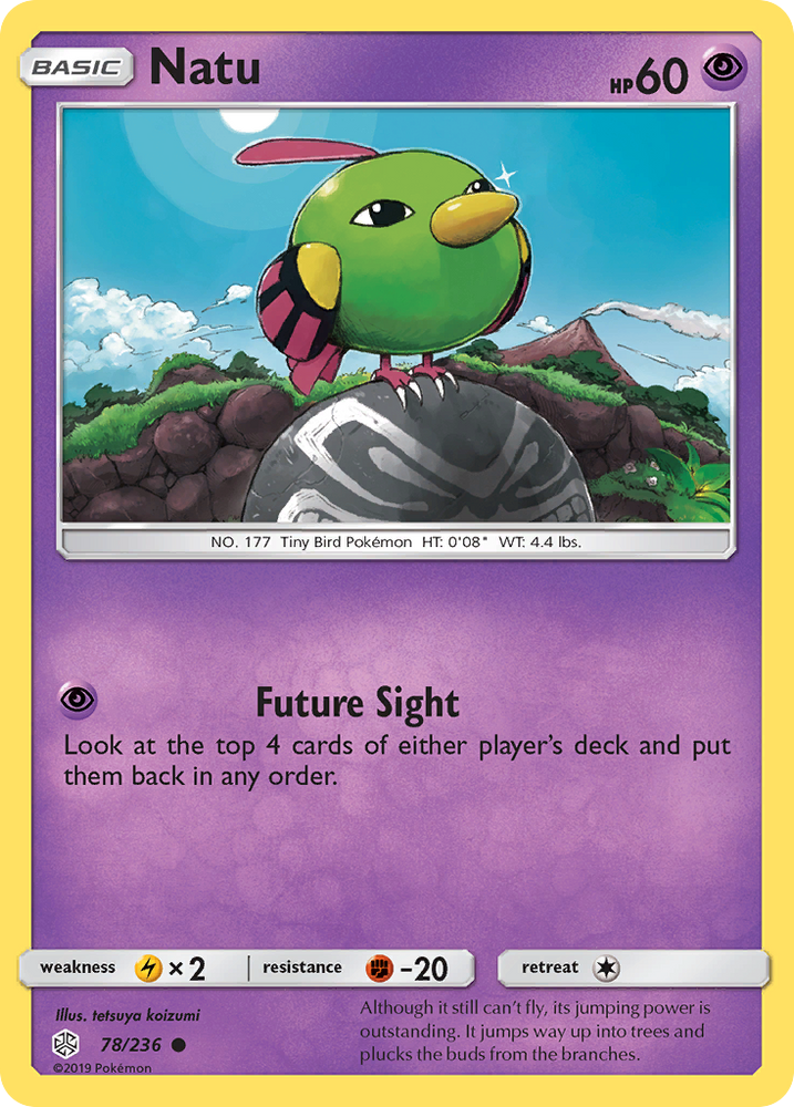 Pokemon| Natu (78/236) [Sun & Moon: Cosmic Eclipse] | The Nerd Merchant