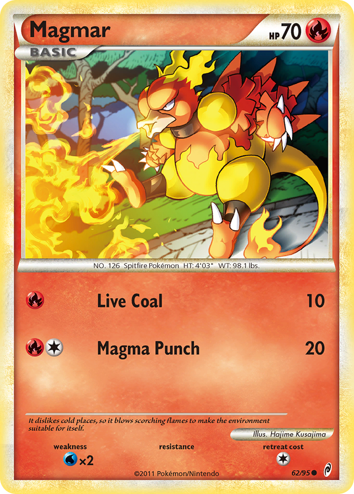 Pokemon | Magmar (62/95) [HeartGold & SoulSilver: Call of Legends] | The Nerd Merchant