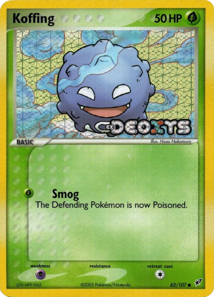 Pokemon | Koffing (62/107) (Stamped) [EX: Deoxys] | The Nerd Merchant