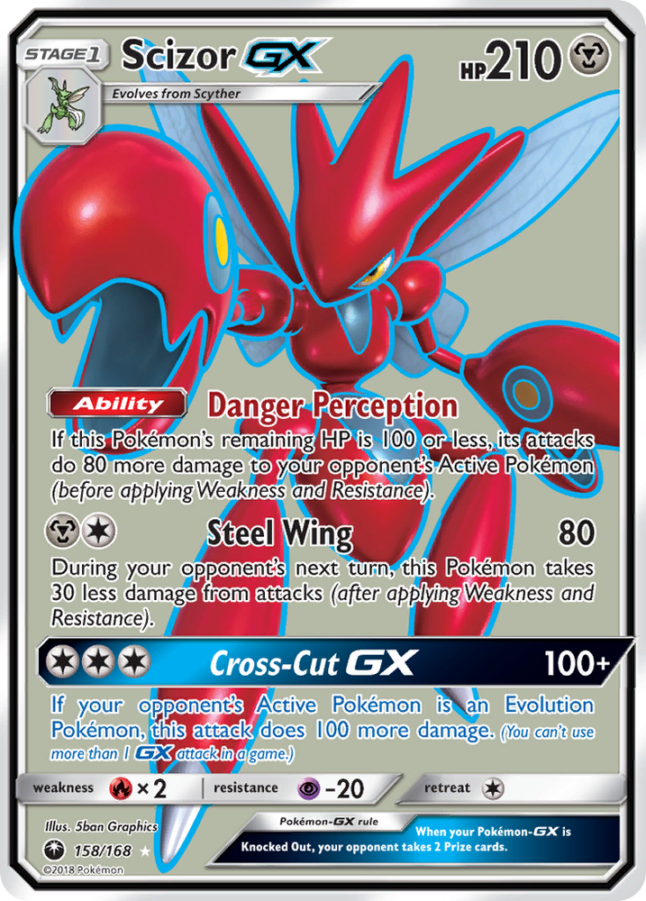 Pokemon | Scizor GX (158/168) [Sun & Moon: Celestial Storm] | The Nerd Merchant