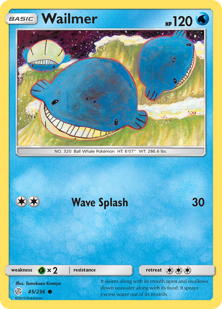 Pokemon| Wailmer (45/236) [Sun & Moon: Cosmic Eclipse] | The Nerd Merchant