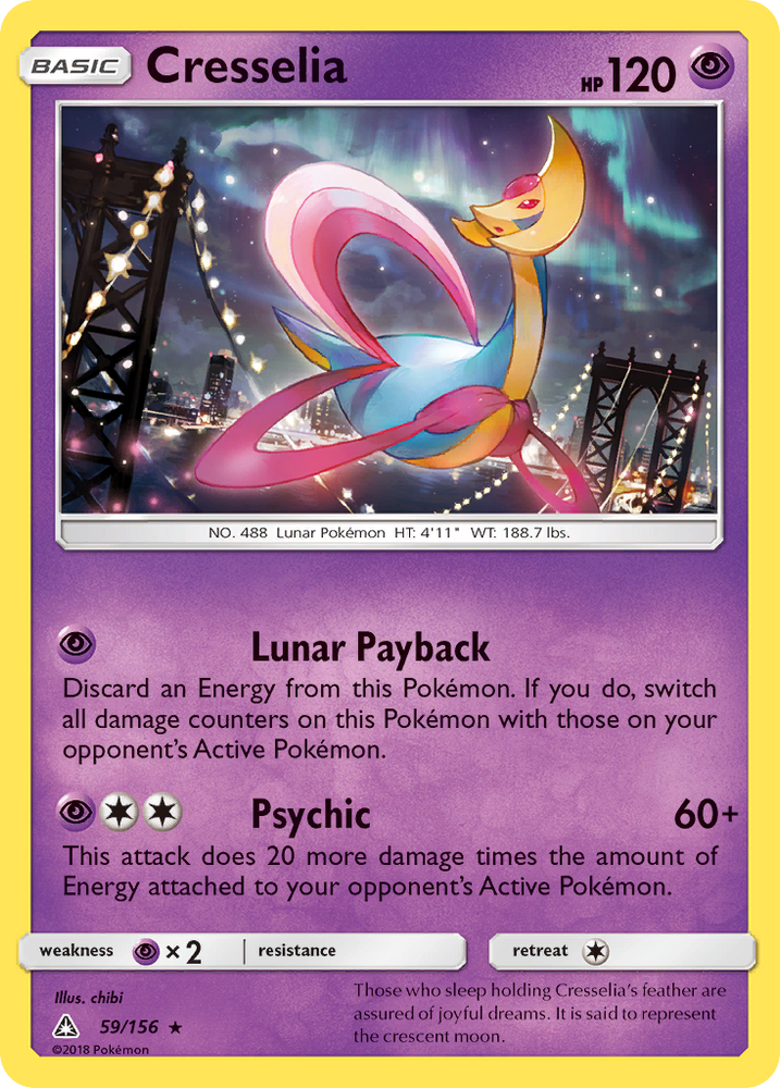 Pokemon | Cresselia (59/156) [Sun & Moon: Ultra Prism] | The Nerd Merchant