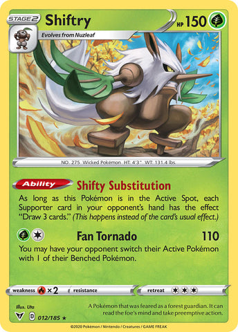Pokemon | Shiftry (012/185) [Sword & Shield: Vivid Voltage] | The Nerd Merchant