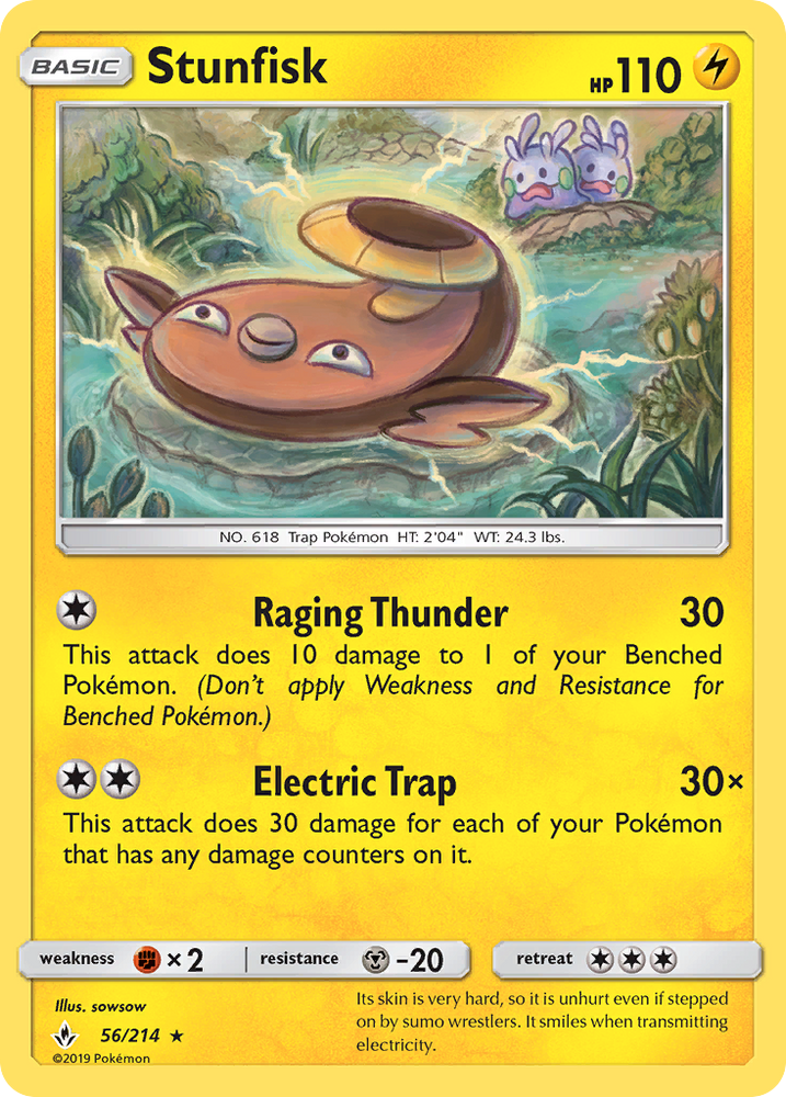 Pokemon | Stunfisk (56/214) [Sun & Moon: Unbroken Bonds] | The Nerd Merchant