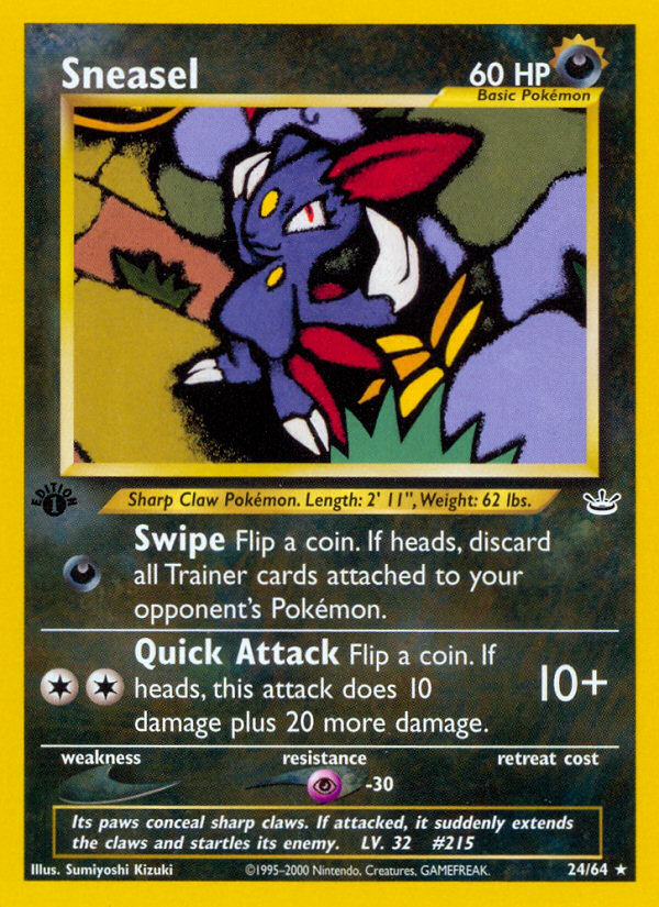 Pokemon | Sneasel (24/64) [Neo Revelation 1st Edition] | The Nerd Merchant